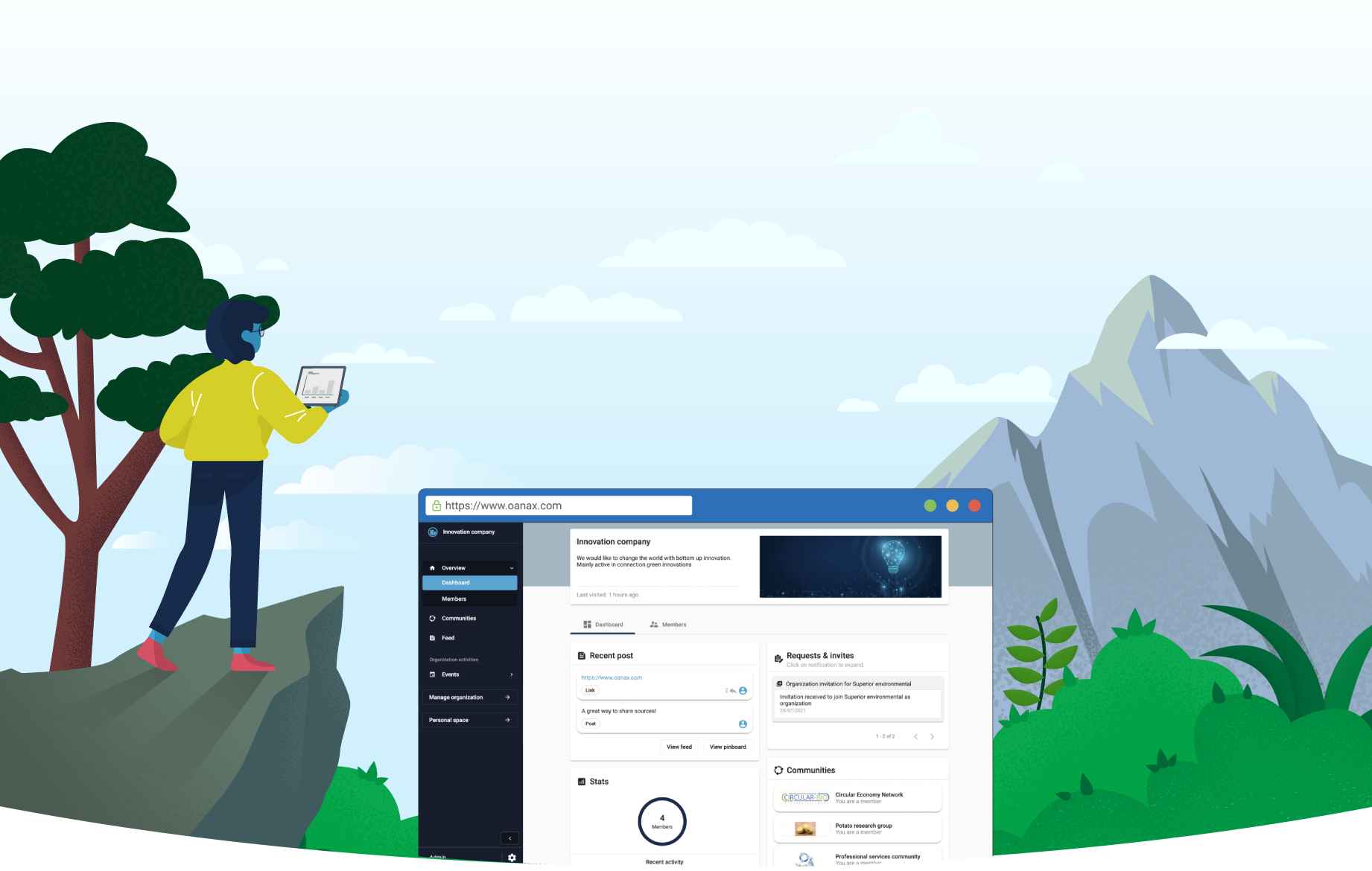 Oanax offers professional acquaintance software for interns, trainees, and challenge based learning home.header_img_alt